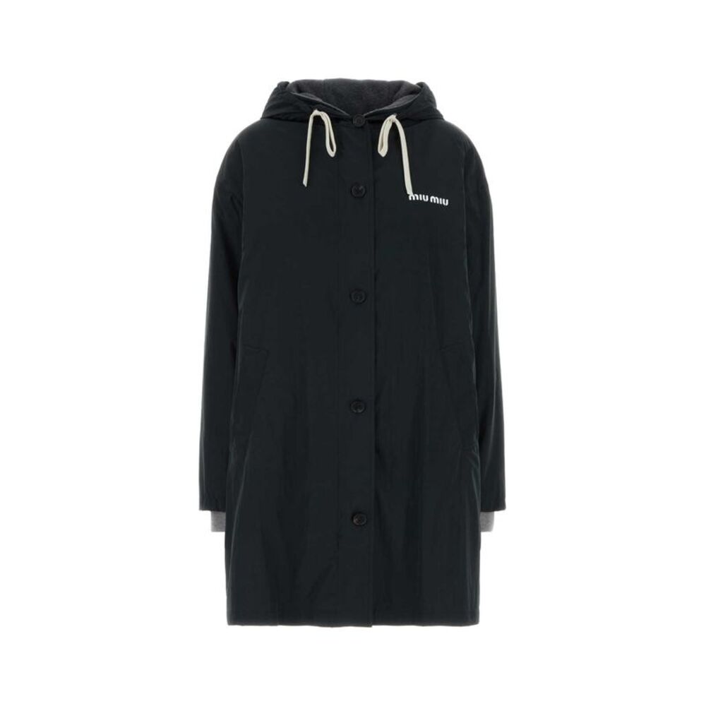 Miu Miu Women Black Polyester Blend Parka